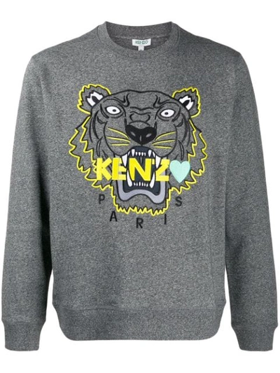 Shop Kenzo Tiger Sweatshirt In Grey