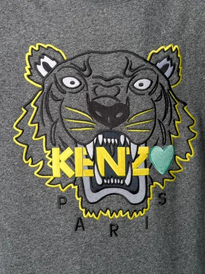 Shop Kenzo Tiger Sweatshirt In Grey