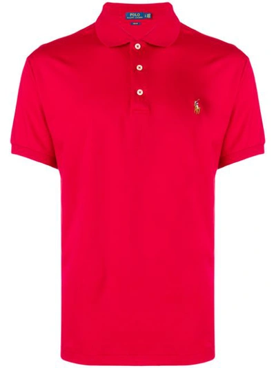 Shop Polo Ralph Lauren Classic Brand Polo Shirt In Red