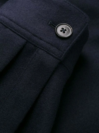 Shop Jil Sander Midi Shirt Jacket In 402 Blue Navy