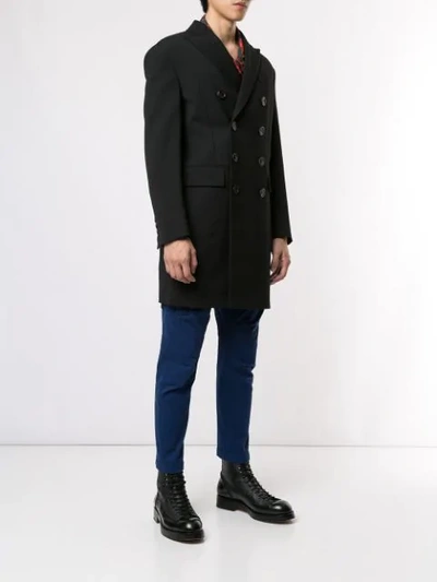 Shop Dsquared2 Double-breasted Coat In Black