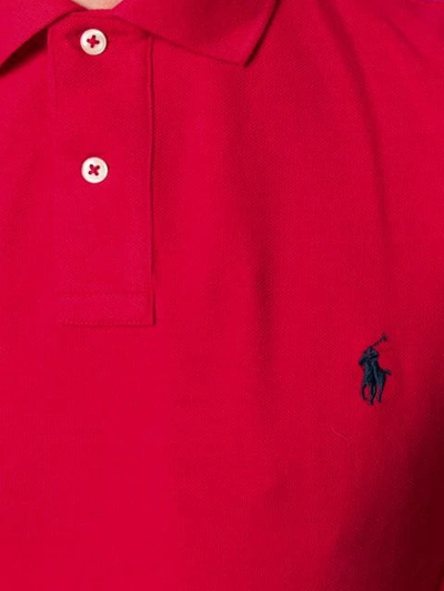 Shop Polo Ralph Lauren Embroidered Logo Polo Jumper In Red