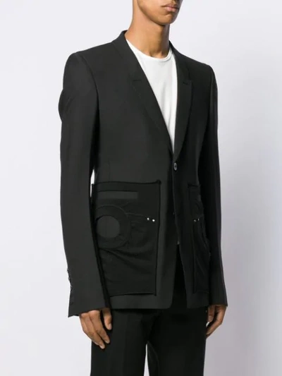 Shop Rick Owens Off-the-runway Extreme Blazer In Black