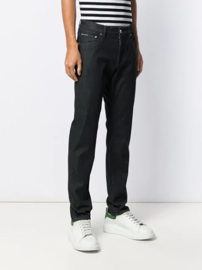 Shop Dolce & Gabbana Logo Jeans In Black