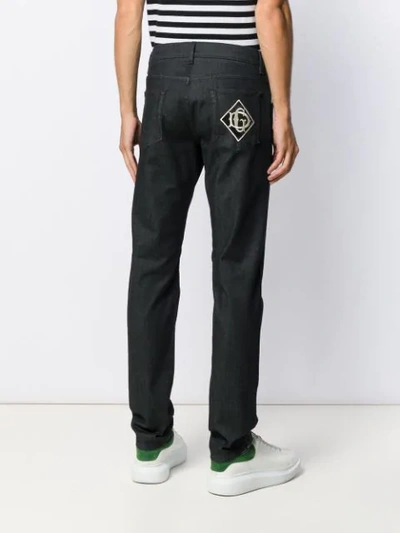 Shop Dolce & Gabbana Logo Jeans In Black