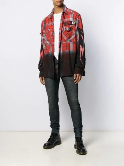 Shop Diesel S-mirav Checked Shirt In Red