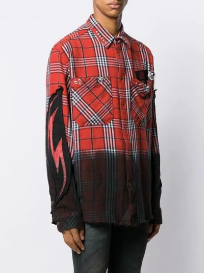 Shop Diesel S-mirav Checked Shirt In Red