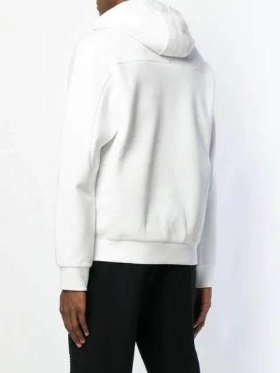 Shop Fendi Logo Hoodie In White