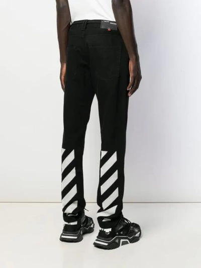 Shop Off-white Gerade Jeans Mit Logo In Black