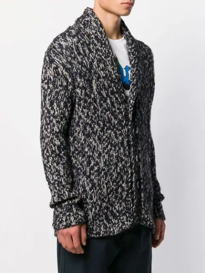 Shop Dondup Uni Knitted Cardigan In Blue