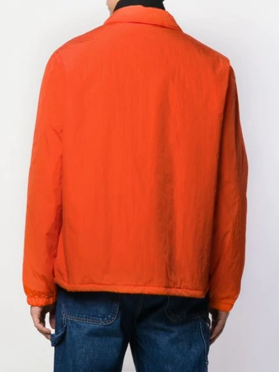 MSGM OVERSHIRT PATCH JACKET - 橘色