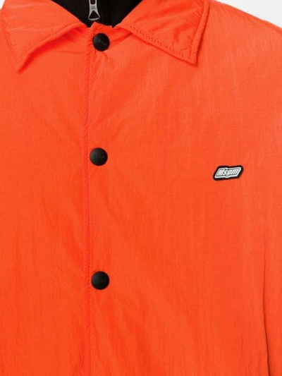 MSGM OVERSHIRT PATCH JACKET - 橘色