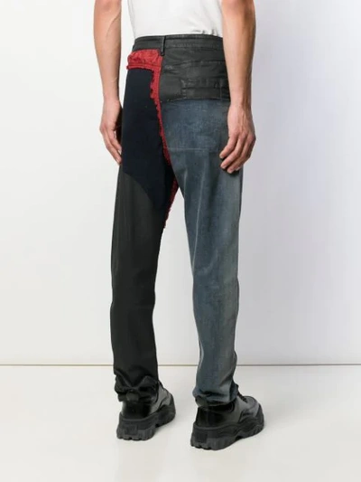 Shop Rick Owens Drkshdw Patchwork Slim Fit Jeans In Blue
