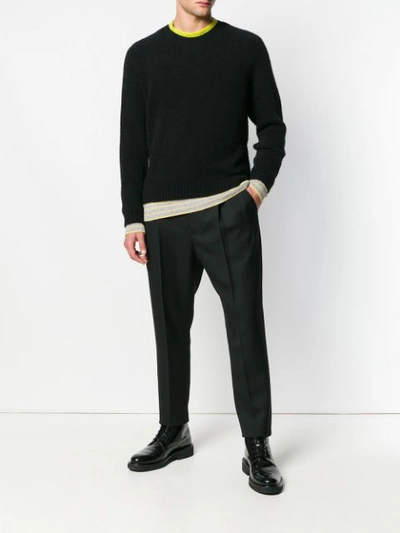 Shop Haider Ackermann Double Knit Sweater In Black