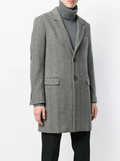 Shop Ami Alexandre Mattiussi Two Buttons Coat In Black