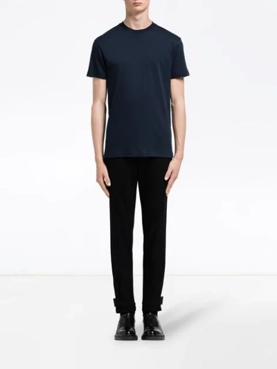 Shop Prada Triple Pack Crew Neck T-shirts In Blue