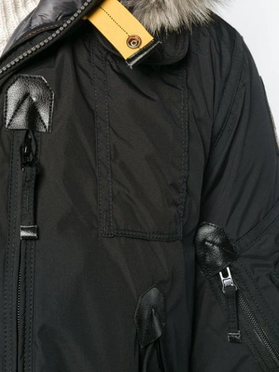 Shop Parajumpers Hooded Bomber Jacket In Black