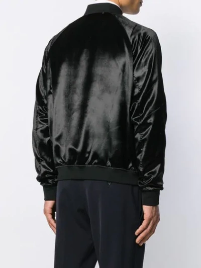 Shop Paul Smith Fitted Bomber Jacket In Black