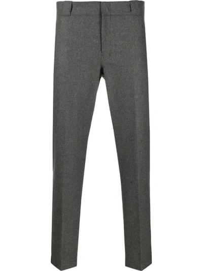 Shop Prada Cropped Tailored Trousers In Grey