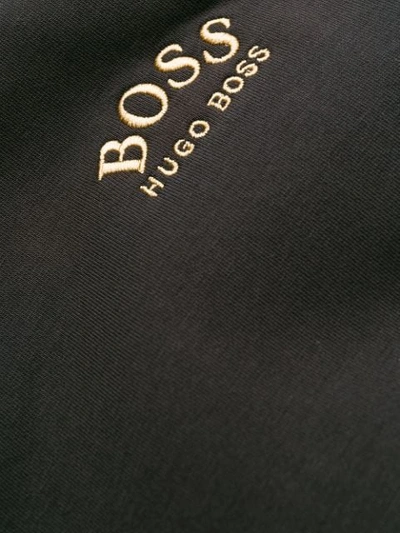 Shop Hugo Boss Embroidered Logo Sweatshirt In Black