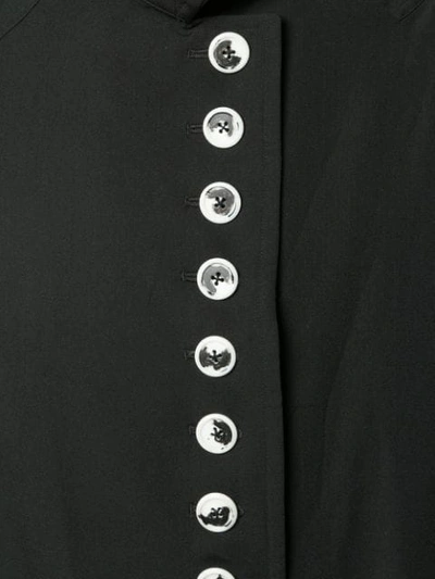 Shop Yohji Yamamoto Button Up Raincoat In Black
