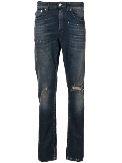 Shop Love Moschino Straight-leg Jeans In Blue