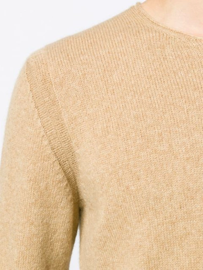 Shop Roberto Collina Crew Neck Jumper In Neutrals