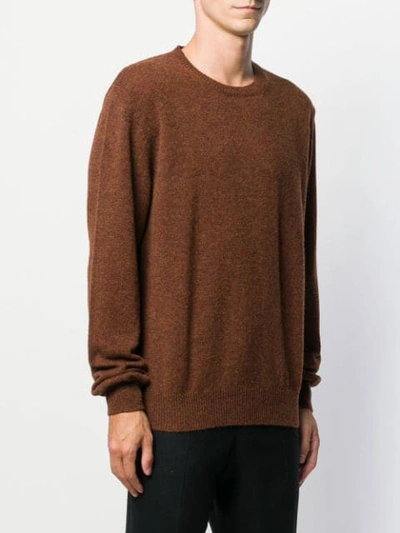 Shop Dsquared2 Textured Knit Jumper In Brown