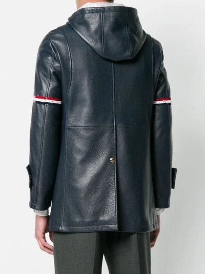 Shop Thom Browne Rwb Armband Deerskin Parka In Blue