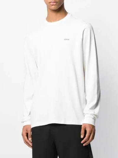 Shop Adish Logo Embroidery Sweatshirt In White