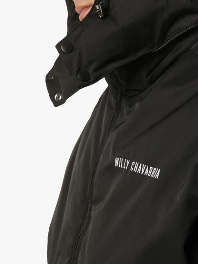 Shop Willy Chavarria Oversized Belted Jacket In Black