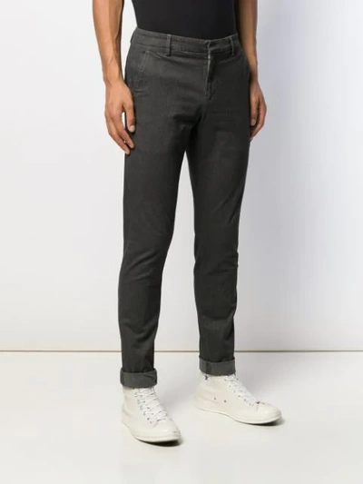 Shop Dondup Straight Leg Trousers In Brown
