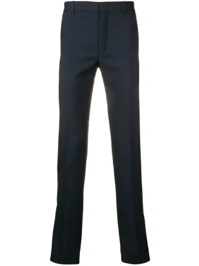 Shop Balenciaga Tailored Straight Leg Trousers In Blue