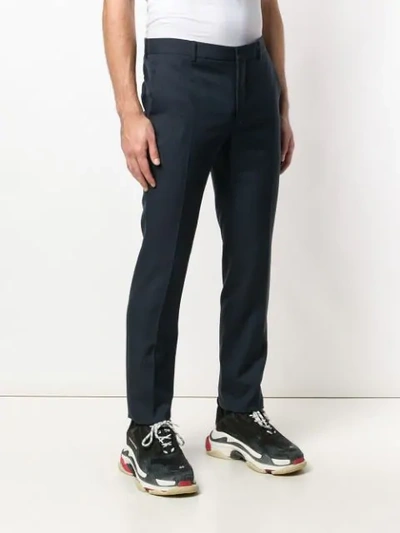 Shop Balenciaga Tailored Straight Leg Trousers In Blue