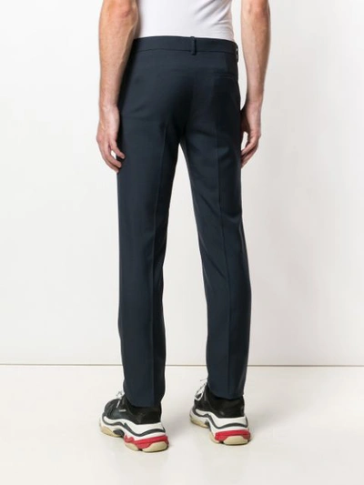 Shop Balenciaga Tailored Straight Leg Trousers In Blue