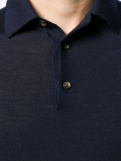Shop Ermenegildo Zegna Cashmere Polo Sweatshirt In Blue