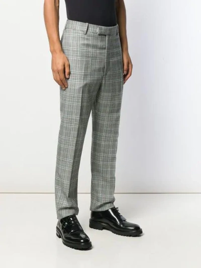 Shop Alexander Mcqueen Check Tailored Trousers In Black