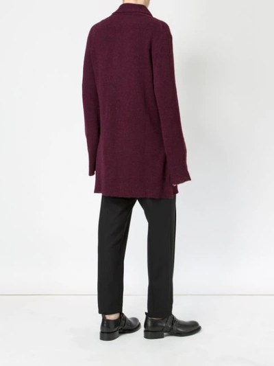 Shop Ann Demeulemeester Longsleeved Cardigan - Pink