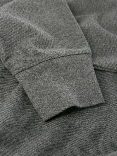 Shop Polo Ralph Lauren Long-sleeved Polo Shirt In Grey