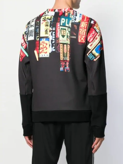 Shop Neil Barrett Graphic Print Sweatshirt In Black