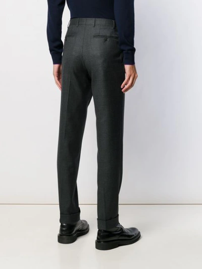Shop Canali Tailored Trousers In Grey