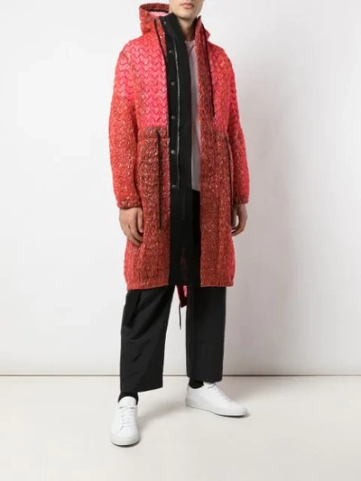 Shop Craig Green Kapuzenjacke Mit Wellenverzierung In Red