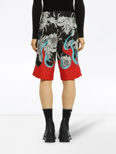 PRADA NYLON GABARDINE SWIM TRUNKS - 黑色