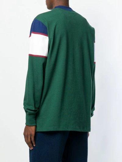 Shop Aimé Leon Dore Colour Block Sweatshirt  In Green