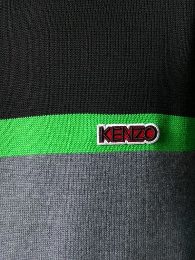 Shop Kenzo Colour-block Jumper In Grey