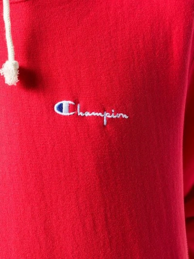 Shop Champion Logo Hoody In Red