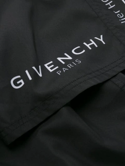 Shop Givenchy Logo Swim Shorts In Black