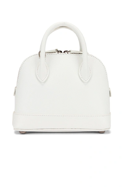 Shop Balenciaga Xxs Ville Top Handle Bag In White In White & Black