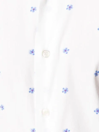 Shop Orian Floral Print Shirt In White