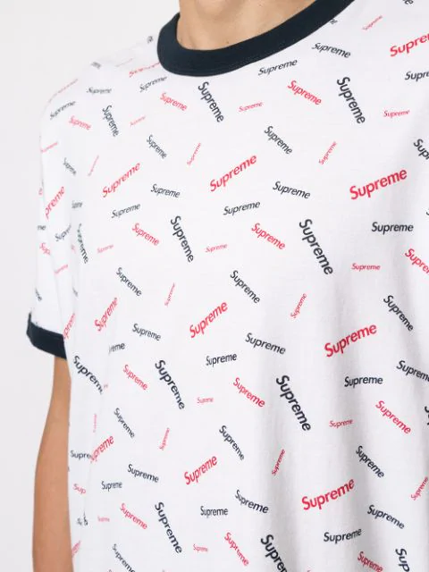 Supreme Scatter Ringer T-shirt In White | ModeSens